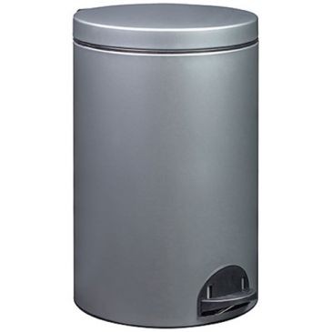 ROSSIGNOL Poubelle Elora 20l gris métal brillant lisse
