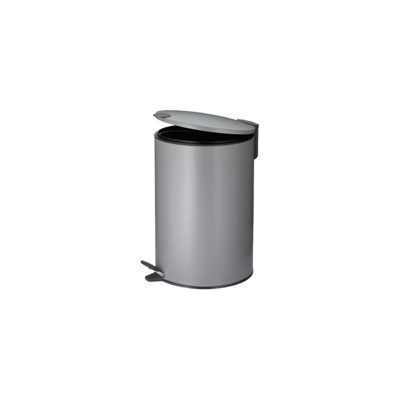 KELA Poubelle 12l mats 38cm métal gris clair