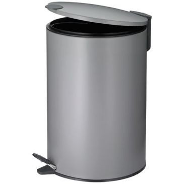 KELA Poubelle 12l mats 38cm métal gris clair
