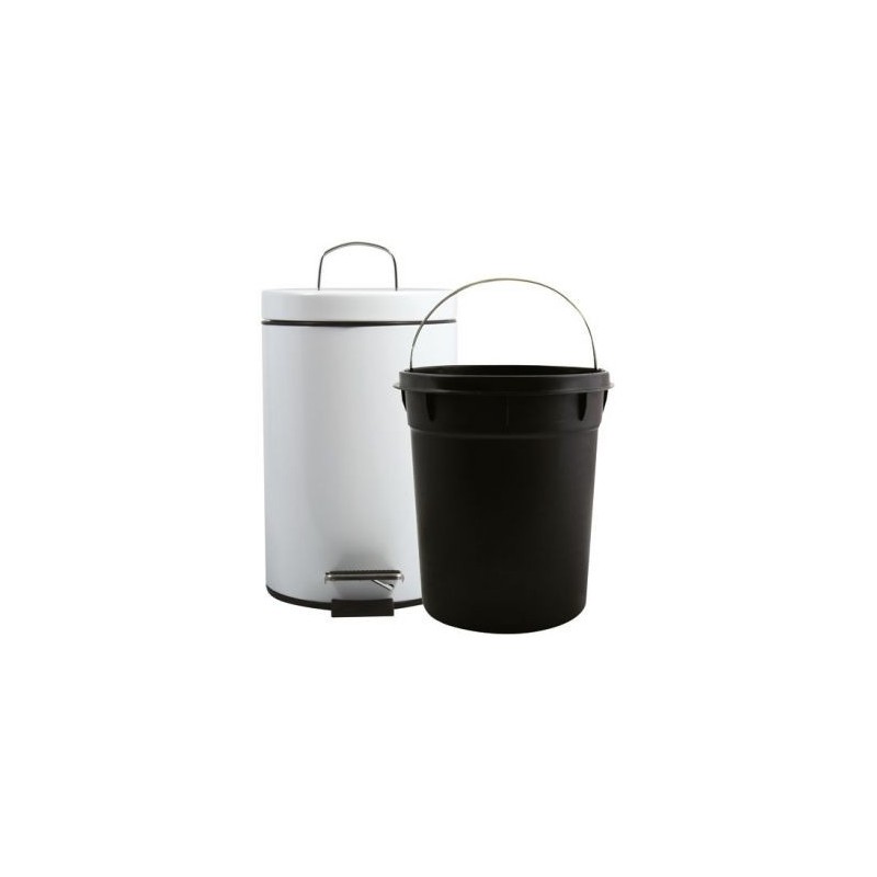 MSV Poubelle blanche 3l avec seau amovible