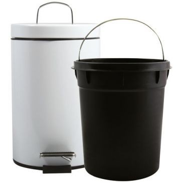 MSV Poubelle blanche 3l avec seau amovible