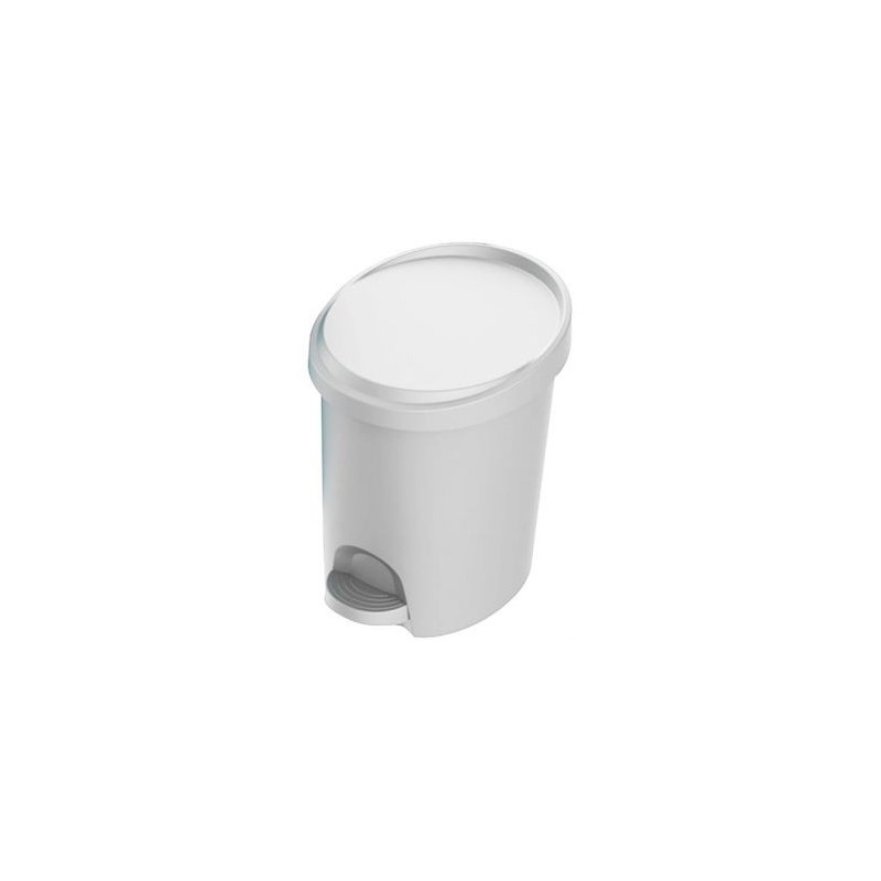 Eda Poubelle à pédale Stepy 6l blanc