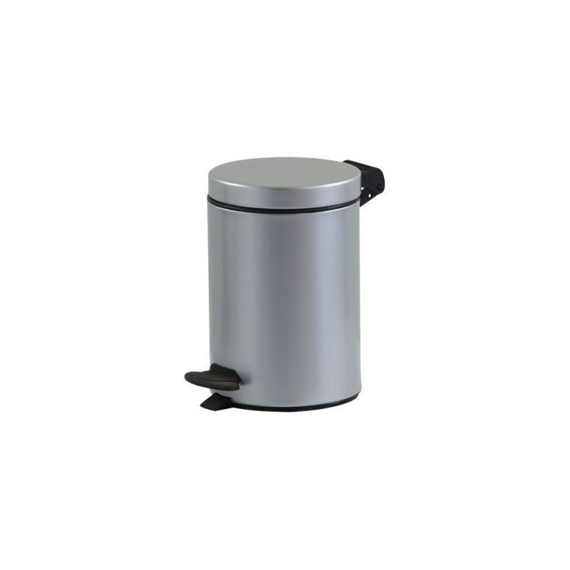 ROSSIGNOL Poubelle Cyjeu salle de bain 3l gris métal