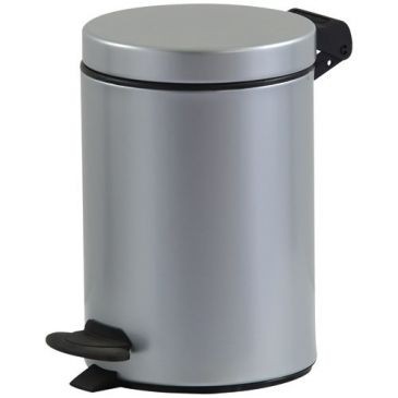 ROSSIGNOL Poubelle Cyjeu salle de bain 3l gris métal