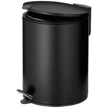 KELA Poubelle 5l mats 27cm métal noir