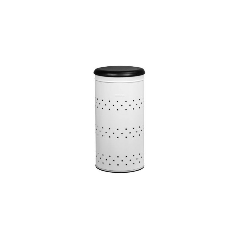 ROSSIGNOL Panier à linge 45l lina blanc h63cm