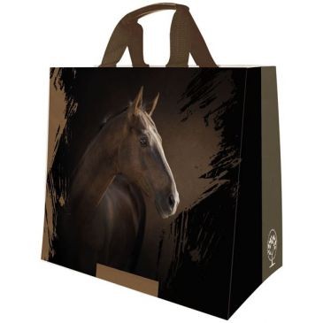 SPHERE Sac cabas polypro tisse chevaux 33l dim.43+20x38cm