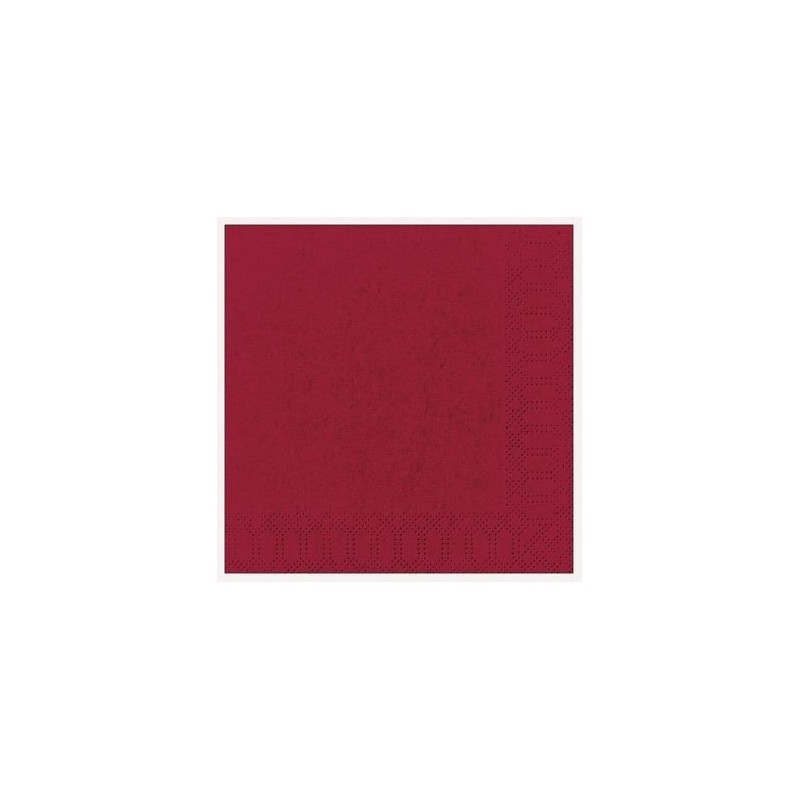 DUNI Serviette ouate 33x33cm 3 plis x20 bordeaux