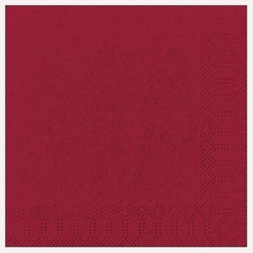 DUNI Serviette ouate 33x33cm 3 plis x20 bordeaux