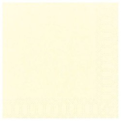 Serviette ouate 33x33cm 3 plis x20 crème