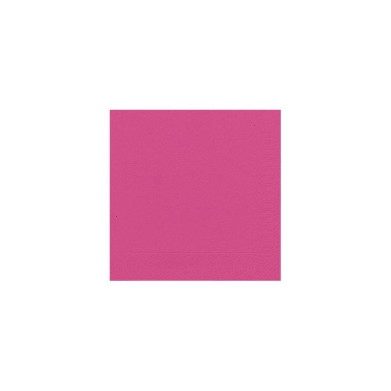DUNI Serviette ouate 33x33cm 3 plis x20 fuschia