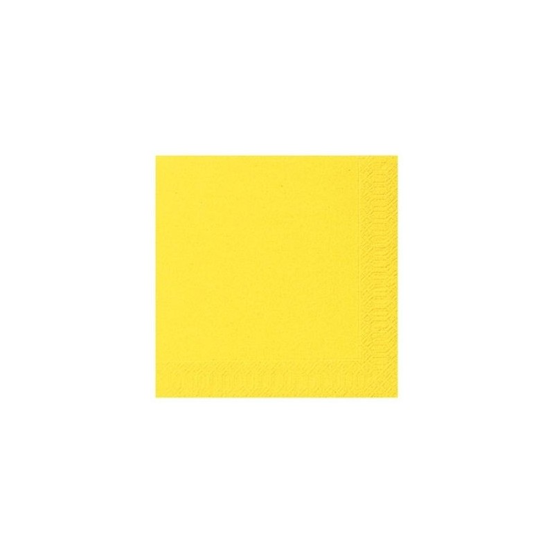 DUNI Serviette ouate 33x33cm 3 plis x20 jaune