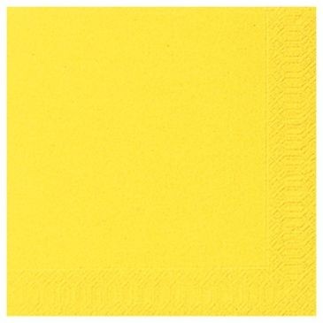 DUNI Serviette ouate 33x33cm 3 plis x20 jaune