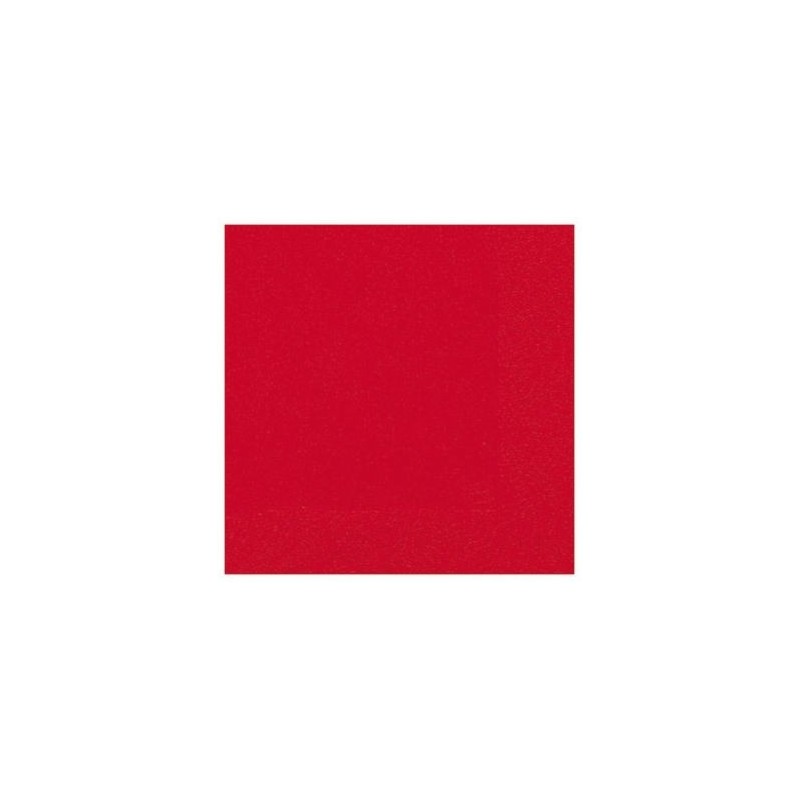 DUNI Serviette ouate 33x33cm 3 plis x20 rouge