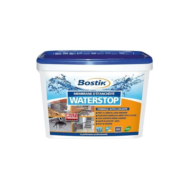 Bostik Water stop revêtement d'étanchéité seau 14kg