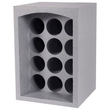 Eda Casier 12 bouteilles ps expansé gris