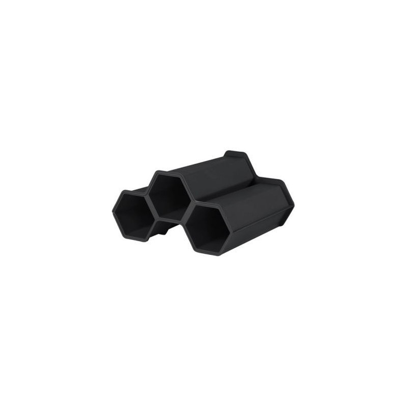 Eda Mini cave 3 bouteilles emboîtable gris anthracite