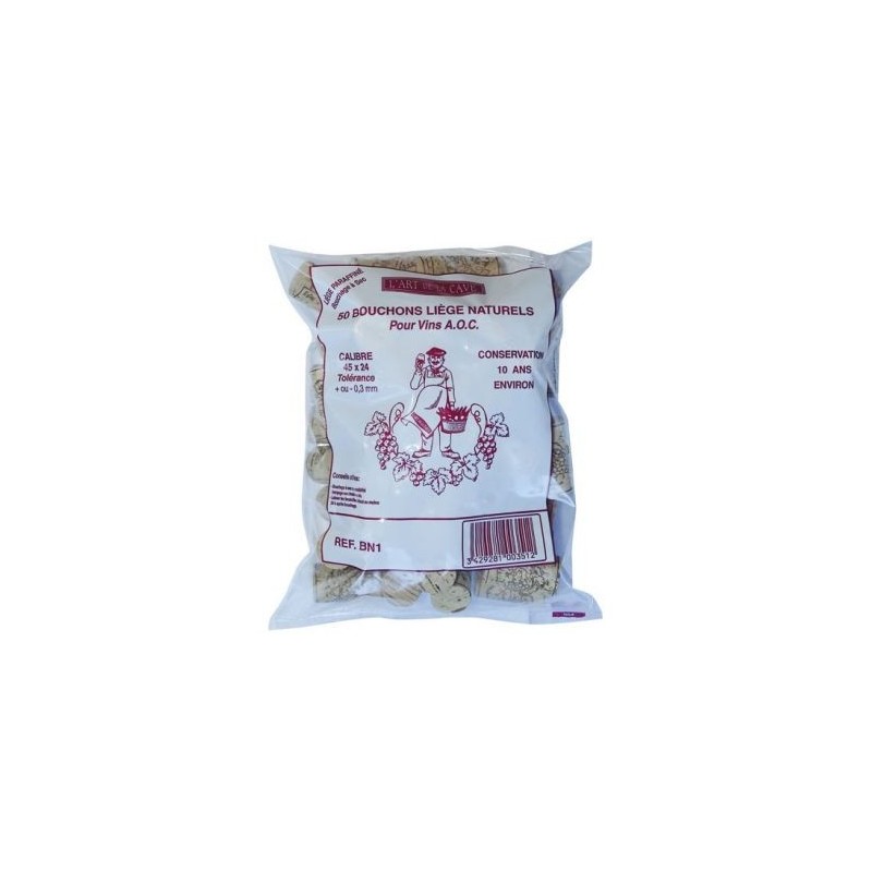 BOUCHONNERIE JOCONDIENNE Bouchon cylin.44x24 natur.sac50