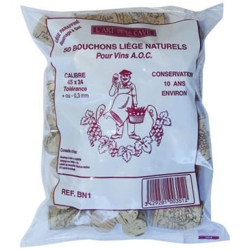 BOUCHONNERIE JOCONDIENNE Bouchon cylin.44x24 natur.sac50