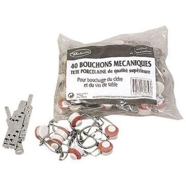DUHALLE Bouchons mécaniques tête porcelaine x40
