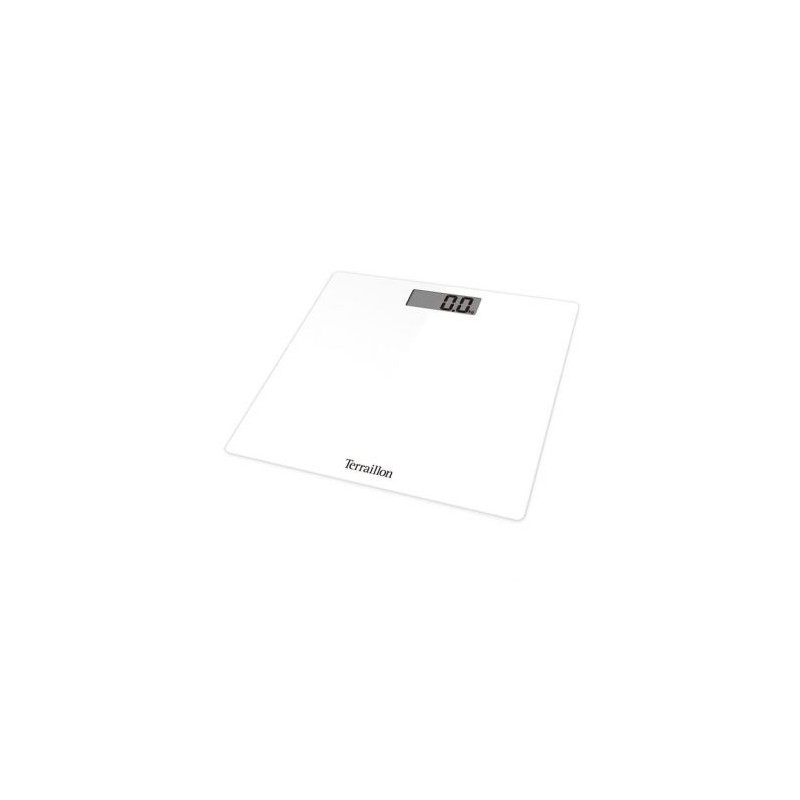 TERRAILLON Pèse personne électronique plateau verre blanc