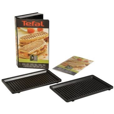 SEB INTERNATIONAL SERVICE Plaques grill panini x2 + recettes Snack collection