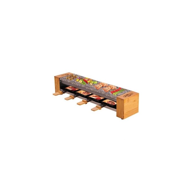 LITTLE BALANCE SAS Raclette 4 personnes 600 W Pierre Meuuuh bois