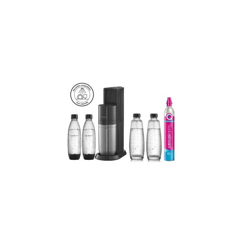 SODASTREAM Machine a gazéifier duo noir pack 4 bouteilles