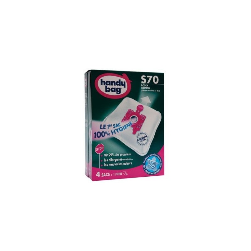 ASPIFILTER Sac aspirateur handy bag non tissé x4 bosch s70