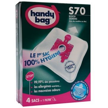 ASPIFILTER Sac aspirateur handy bag non tissé x4 bosch s70