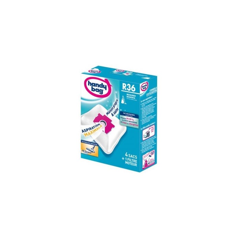 ASPIFILTER Sac aspirateur handy bag non tissé x4 rowenta r36