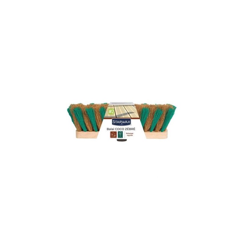 STARWAX Balai coco zebre exterieur
