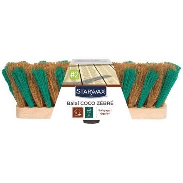 STARWAX Balai coco zebre exterieur
