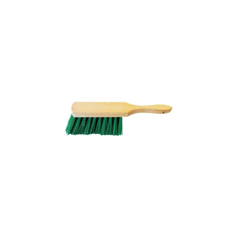 Thomas Balayette fibres mi-dures vertes manche bois court