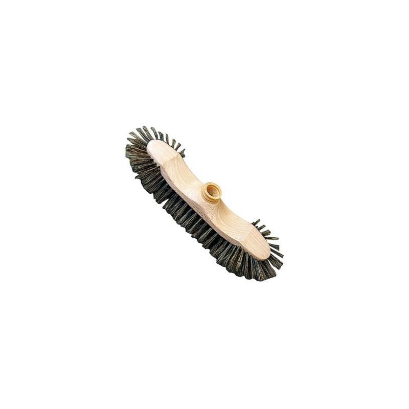 Domergue Balai 39cm 1/2 tête bois brut soie grise s45 douille écolo