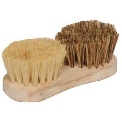 Brosse à légumes 13cm bois fibre naturelle