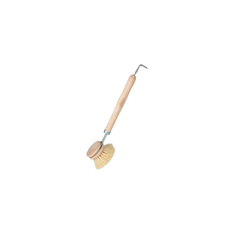 Domergue Brosse vaisselle bois  + manche attache métal tampico