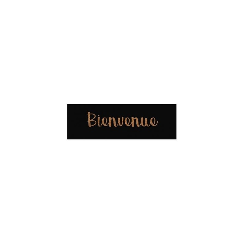 IDMAT Tapis coco naturel marche 25x75cm épaiss.15mm bienvenue noi
