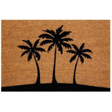 IDMAT Tapis coco naturel/pvc 40x60cm épaisseur 15 mm palmiers