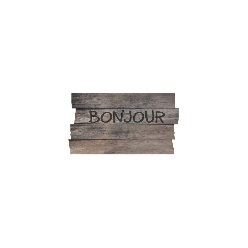 ID MAT-ID GROUP Tapis boston decoupe planche bonjour gris 40x70cm