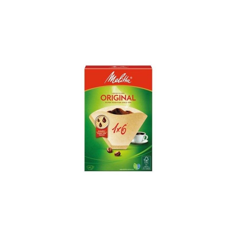 MELITTA FILTRE Filtre cornet papier bte40 brun 1x6