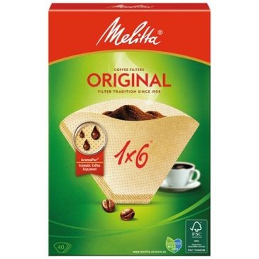 MELITTA FILTRE Filtre cornet papier bte40 brun 1x6