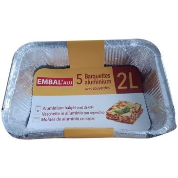 EMBAL'ALU Barquette alu 2l x5