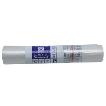 SPHERE DISTRIBUTION Sac poubelle transparent 110L x25