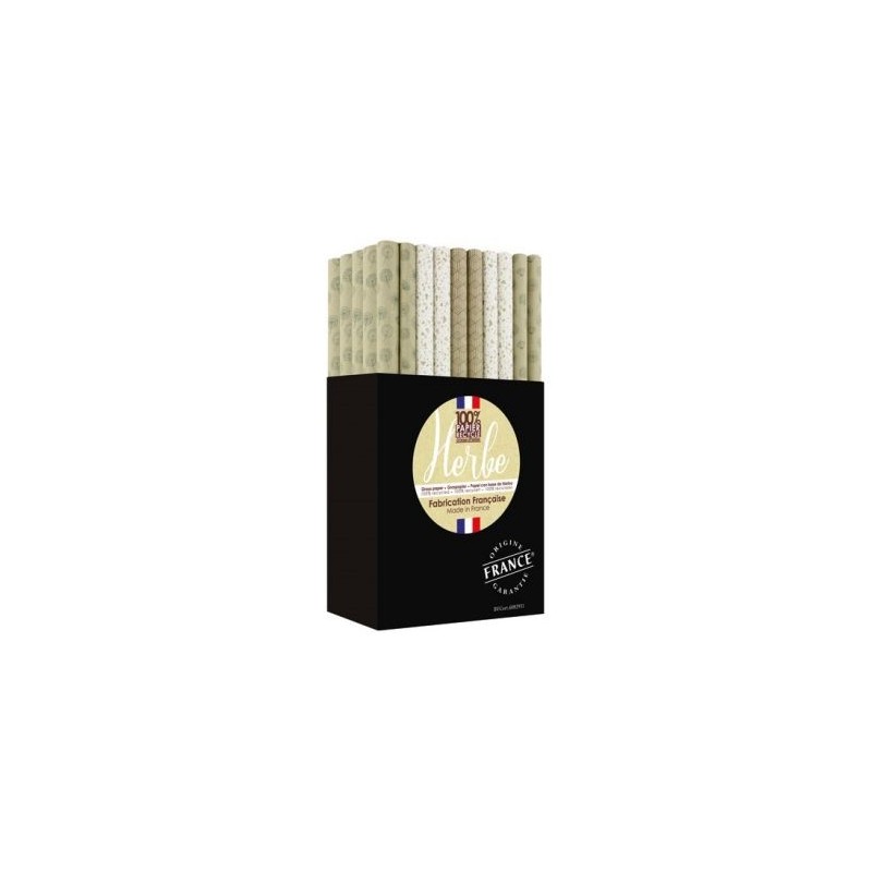PAPETERIE DU POITOU Papier cadeau 2x0.70m box 50 rouleaux green assortis