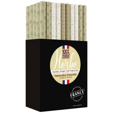 PAPETERIE DU POITOU Papier cadeau 2x0.70m box 50 rouleaux green assortis