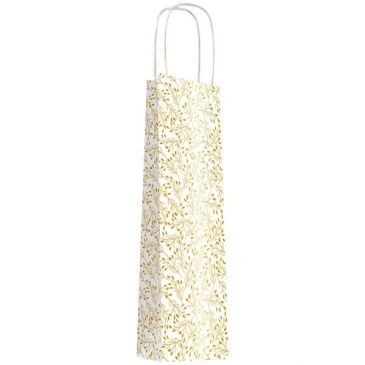 LES COULEURS DE L EM Sac cabas kraft blanc or 14 x 39cm