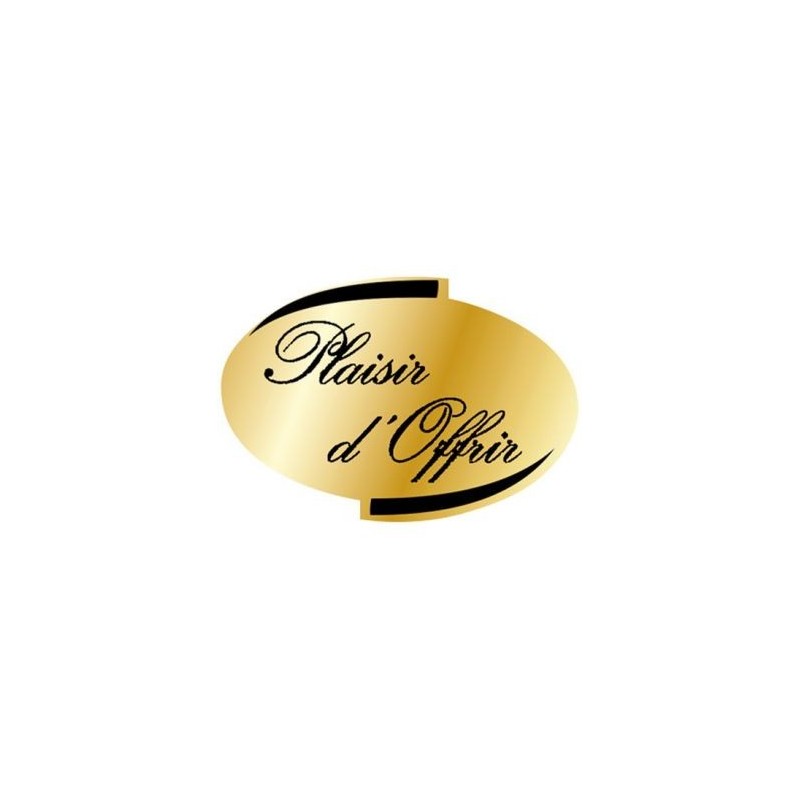 PAPETERIES DU POITOU Sticker plaisir offrir oval rouleau de 500