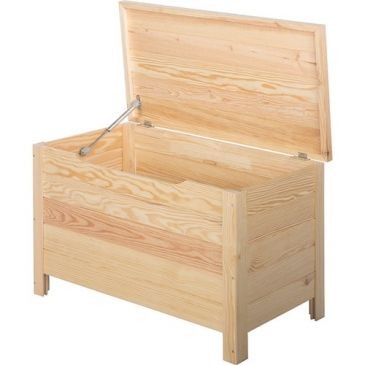 ASTIGARRAGA Coffre de rangement pin massif chainette