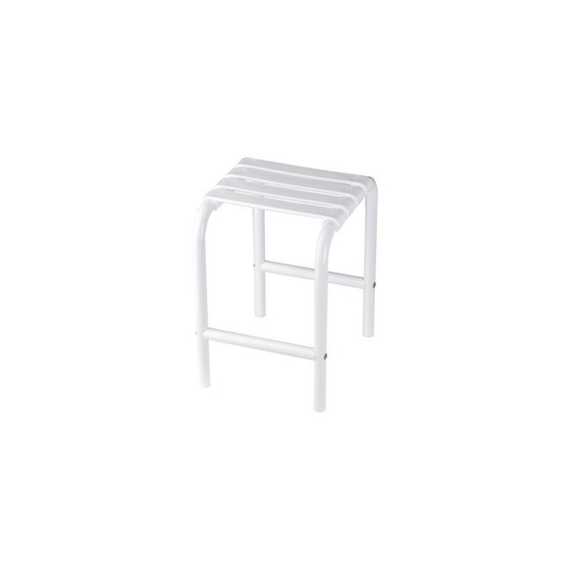 GODONNIER Tabouret de douche polypro/alu époxy blanc